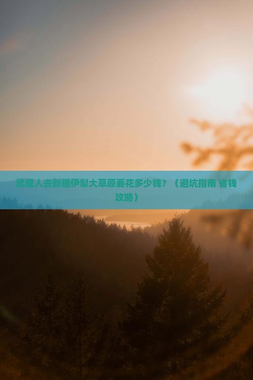 武威去新疆伊犁大草原门票
