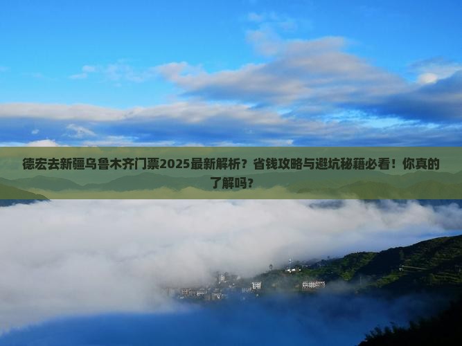 德宏去新疆乌鲁木齐门票