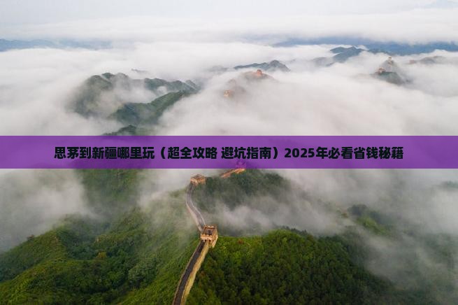 思茅到新疆哪里玩