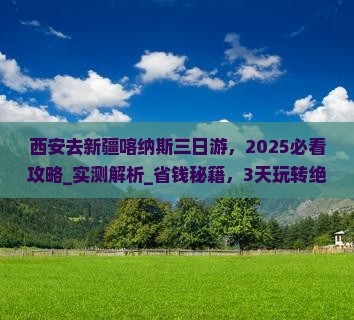 西安去新疆喀纳斯三日游