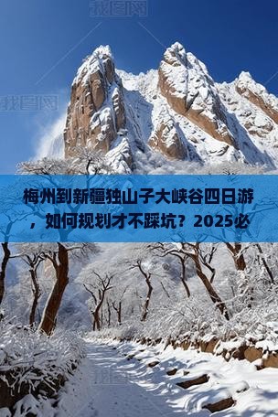 梅州到新疆独山子大峡谷四日游