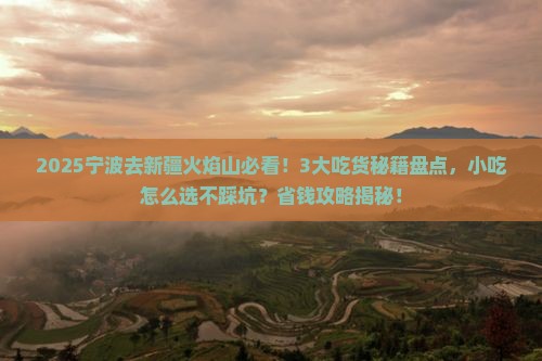 宁波到新疆火焰山旅游小吃