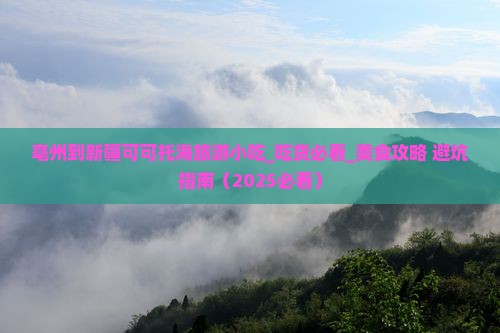 亳州到新疆可可托海旅游小吃