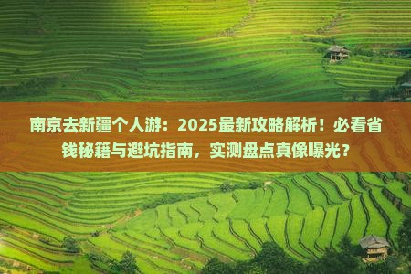 南京去新疆个人游
