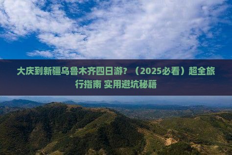大庆到新疆乌鲁木齐四日游