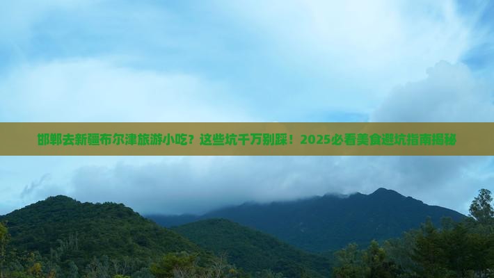 邯郸去新疆布尔津旅游小吃