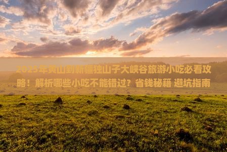 黄山到新疆独山子大峡谷旅游小吃