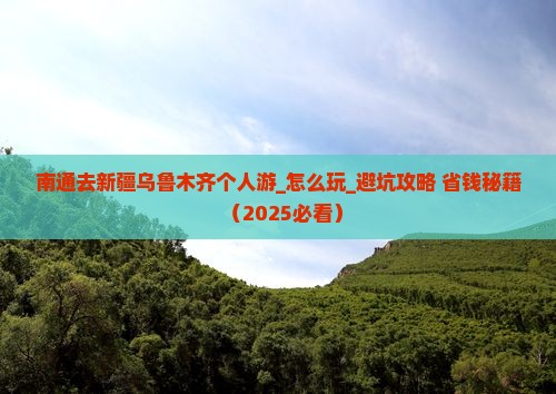 南通去新疆乌鲁木齐个人游