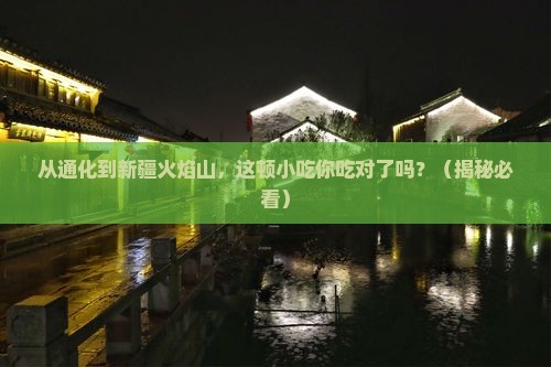 通化到新疆火焰山旅游小吃
