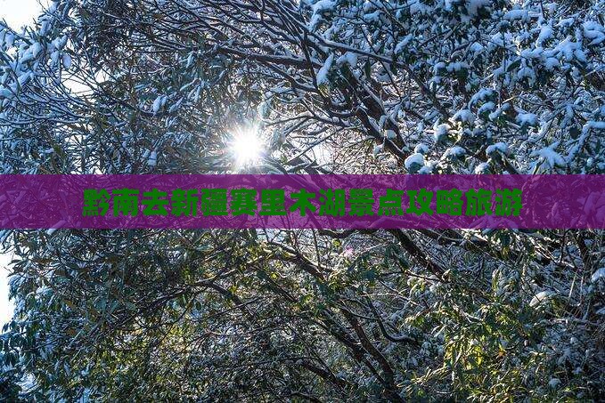 黔南去新疆赛里木湖哪里玩