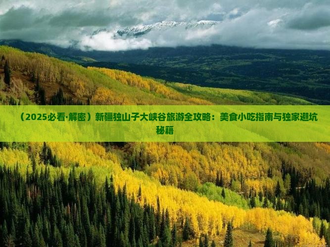 成都去新疆独山子大峡谷旅游小吃