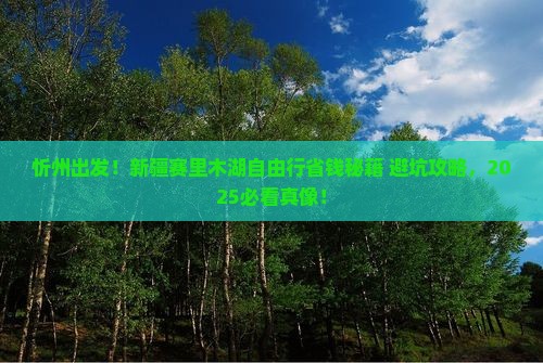忻州去新疆赛里木湖自由行