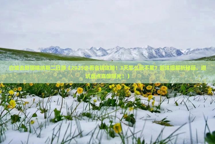白城去新疆喀纳斯二日游 白城去新疆喀纳斯二日游