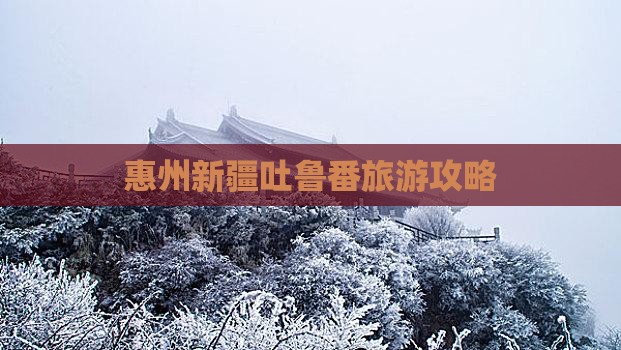 惠州去新疆吐鲁番自由行