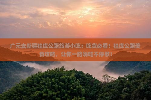 广元去新疆独库公路旅游小吃