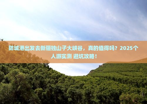 防城港到新疆独山子大峡谷个人游