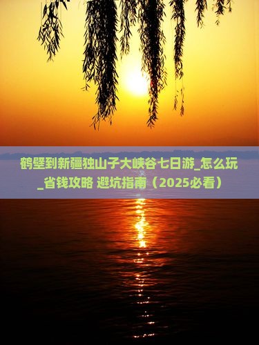 鹤壁到新疆独山子大峡谷七日游