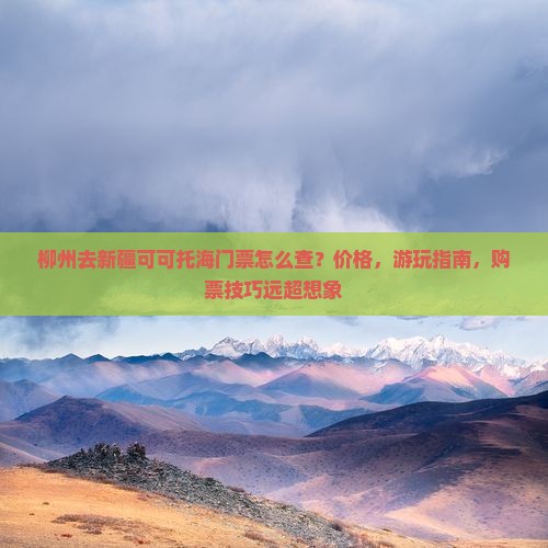 柳州去新疆可可托海门票