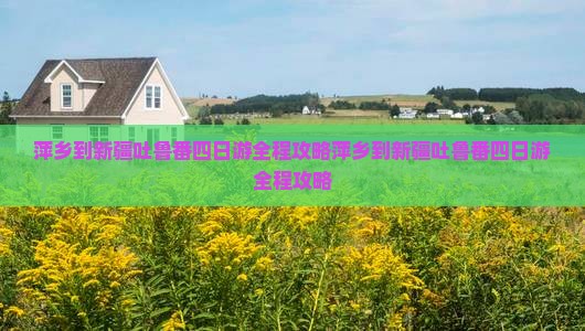 萍乡到新疆吐鲁番四日游