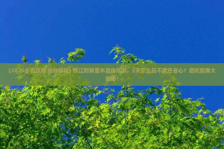 丽江到新疆赛里木湖旅行社