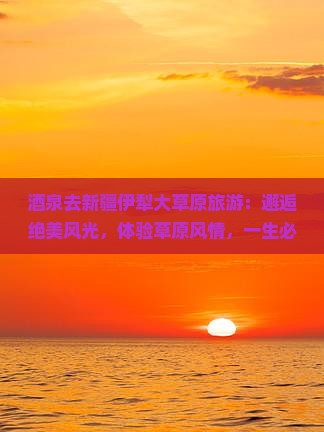 酒泉去新疆伊犁大草原旅游