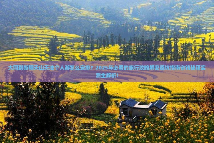 大同到新疆天山天池个人游