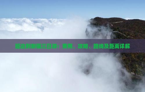 延边到新疆三日游