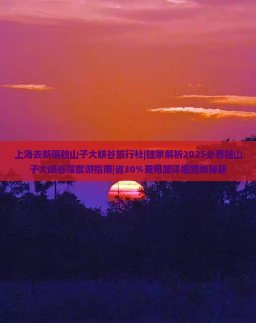 上海去新疆独山子大峡谷旅行社