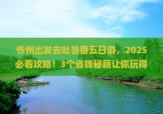 忻州去新疆吐鲁番五日游