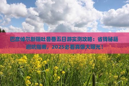 巴彦倬尔去新疆吐鲁番五日游