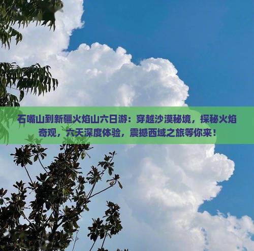 石嘴山到新疆火焰山六日游