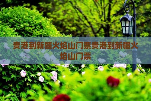 贵港到新疆火焰山门票
