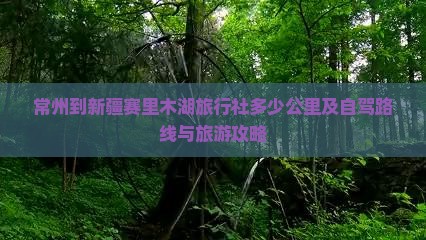 常州到新疆赛里木湖旅行社