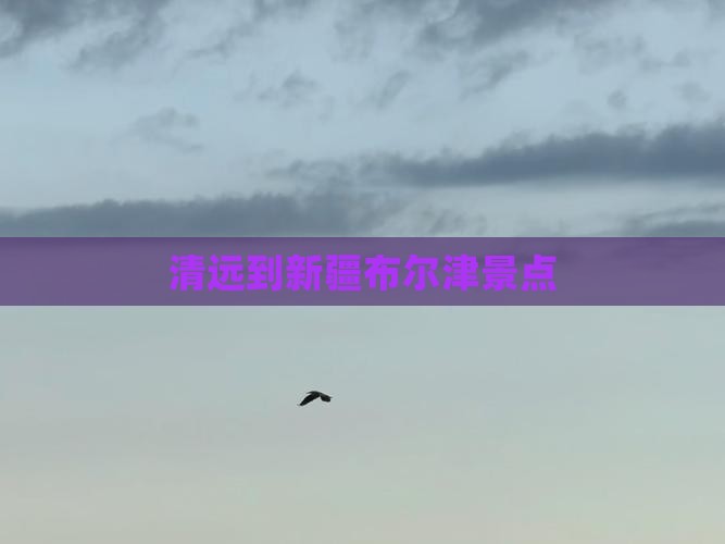清远到新疆布尔津景点