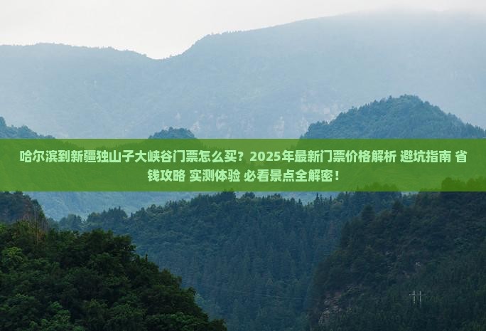 哈尔滨到新疆独山子大峡谷门票