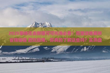 攀枝花去新疆可可托海攻略
