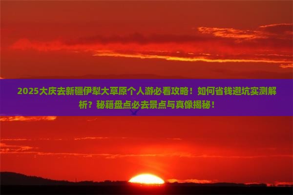 大庆去新疆伊犁大草原个人游