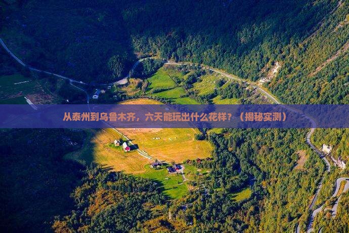 泰州到新疆乌鲁木齐六日游