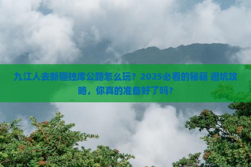 九江去新疆独库公路哪里玩