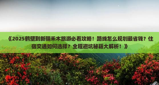 鹤壁到新疆禾木旅游