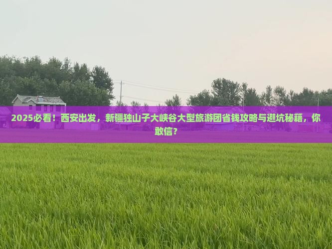 西安去新疆独山子大峡谷大型旅游团