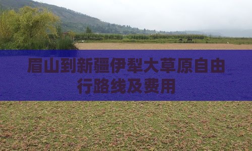 眉山到新疆伊犁大草原自由行