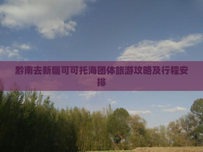 黔南去新疆可可托海团体旅游
