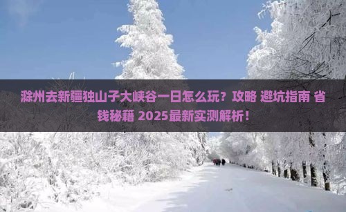 滁州去新疆独山子大峡谷一日