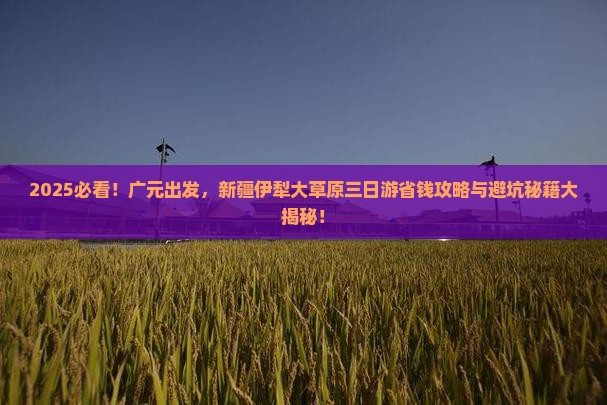 广元去新疆伊犁大草原三日游