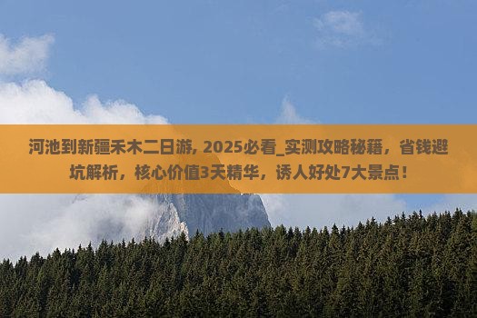 河池到新疆禾木二日游