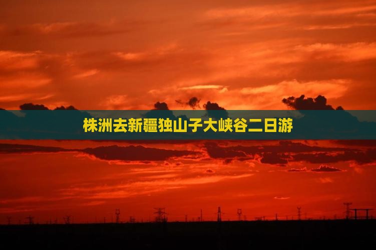 株洲去新疆独山子大峡谷二日游