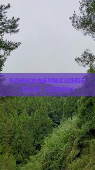 忻州去新疆独库公路四日游