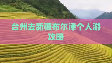 台州去新疆布尔津个人游