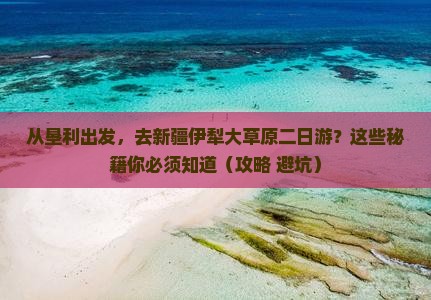 垦利去新疆伊犁大草原二日游